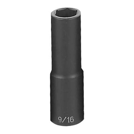 Impact Socket 9/16" 1/2"D 6pt. D by USA Grey Pneumatic Sockets