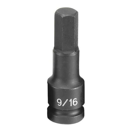 Impact Socket 9/16" 1/2"D Hex by USA Grey Pneumatic Sockets