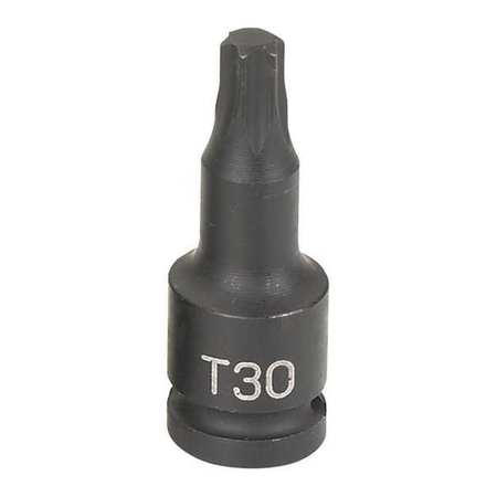 Grey Pneumatic Socket T30 1/4"D Int Impact Trx Technical Info