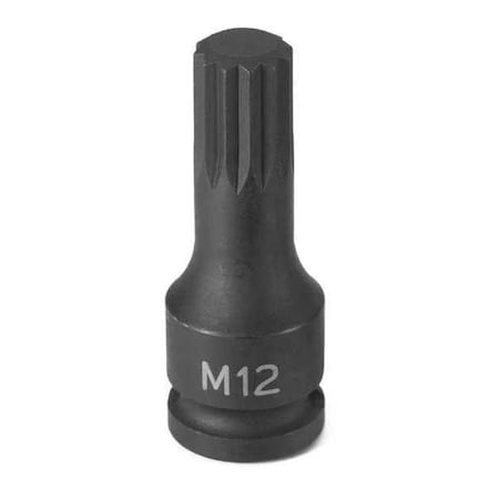 Impact Socket M12 3/8"D Triple Sq M Blk by USA Grey Pneumatic Sockets