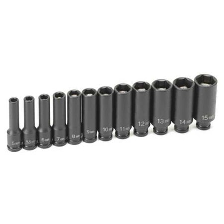 Socket Set 1/4"D D Mag 12pcs. by USA Grey Pneumatic Socket Sets