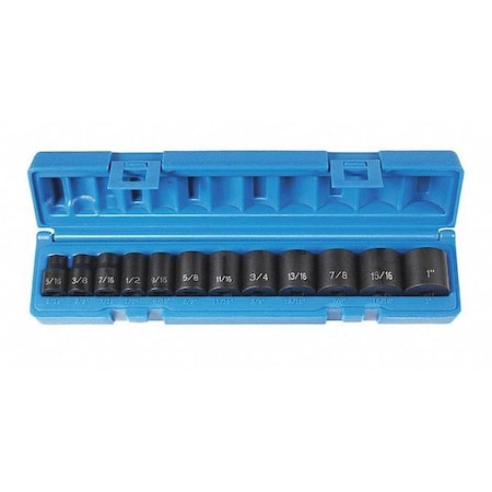 Socket Set 3/8"D 12pt. SEA 12pcs. by USA Grey Pneumatic Socket Sets