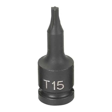 Socket T15 1/4"D Int Impact Trx by USA Grey Pneumatic Sockets