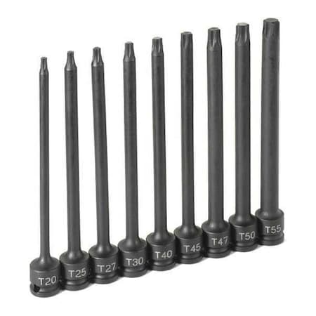Torx Set 6"L 9pcs. by USA Grey Pneumatic Socket Sets