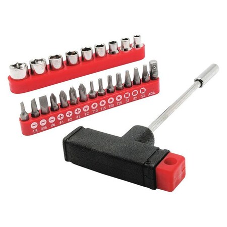 Magnetic T Bar Driver 25 Pc by USA Performance Tool Nut Setters & Bit Holders