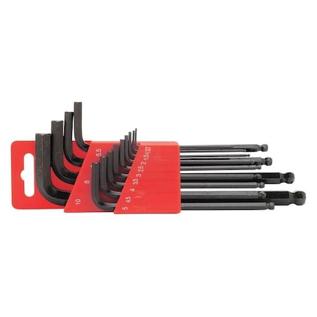 Ball End Hex Key Set Metric 13 Pc by USA Performance Tool Hex Key Sets