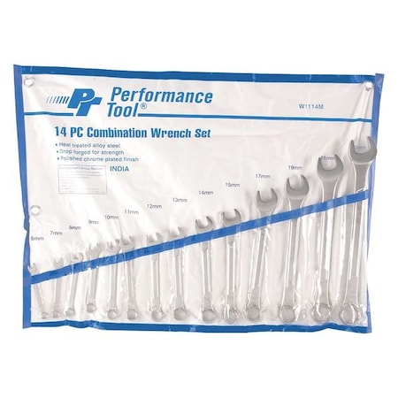 Metric Combination Wrench Set 14 Pc by USA Wilmar Combination Wrenches