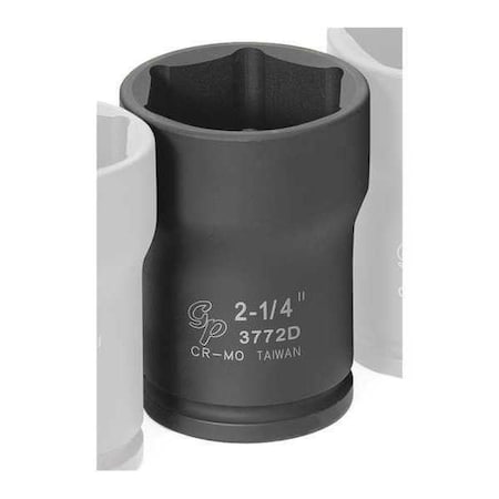 Impact Socket 2 1/4" 3/4"D 6pt. D M by USA Grey Pneumatic Sockets