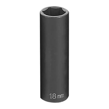 Socket 18mm 1/2"D Impact 6pt. D by USA Grey Pneumatic Sockets