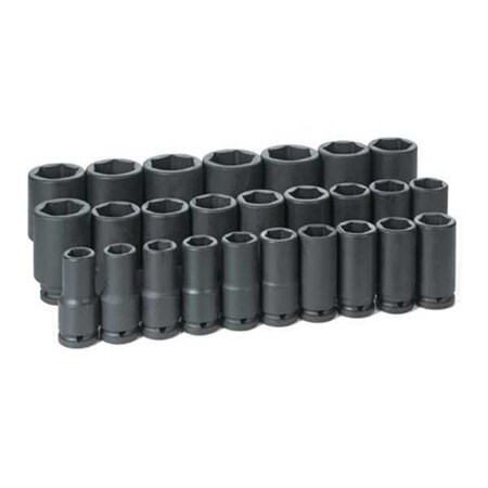 Socket 19mm 3/4"D Impact 6pt. D by USA Grey Pneumatic Sockets