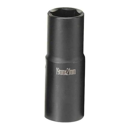 Flip Impact Socket 19mmx21mm 1/2"D by USA Grey Pneumatic Sockets