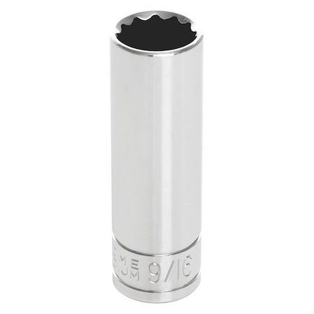 Deep Socket 3/8" D 12pt. 9/16 by USA Wilmar Sockets