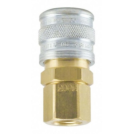Manual Industrial Socket 1/4"FPT Brs/Stl by USA Foster Pneumatic Hose Quick Connect Fittings