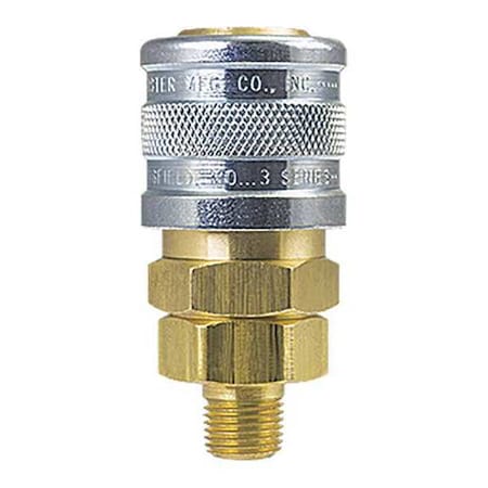 Manual Socket 3/8"MPT Brass/Steel by USA Foster Pneumatic Hose Quick Connect Fittings