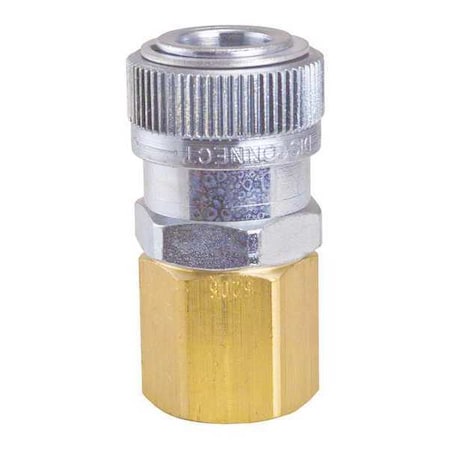 Auto Socket 1/2"x1/2" FPT Brass/Steel by USA Foster Pneumatic Hose Quick Connect Fittings