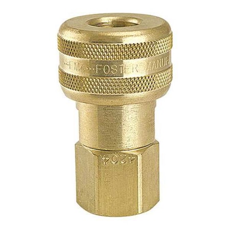Auto Socket 3/8" FPT Brass Type FM4204 by USA Foster Pneumatic Hose Quick Connect Fittings