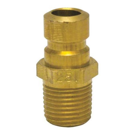 Plug 1/4" 1/8"MPT Brass by USA Foster Pneumatic Hose Quick Connect Fittings
