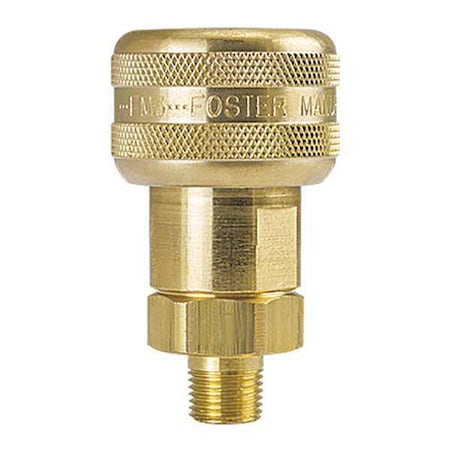Auto Socket Sleeve Lock Brass 3/8"MPT by USA Foster Pneumatic Hose Quick Connect Fittings