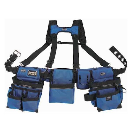 Framers Rig 3 Bag Royal Blue by USA Bucket Boss Tool & Work Belts Aprons & Suspenders