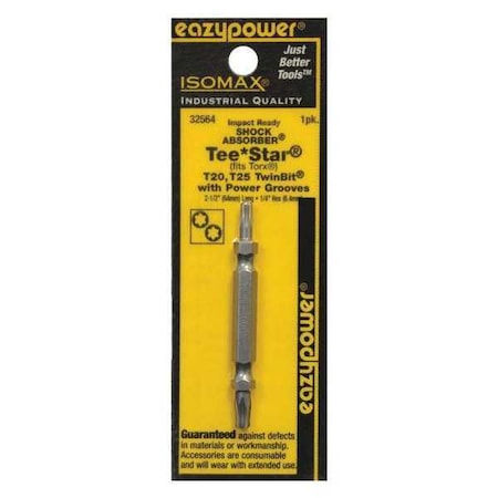 Insert Bit 1/4" Torx T20 T25 2 3/8 by USA Eazypower Screwdriver Bits