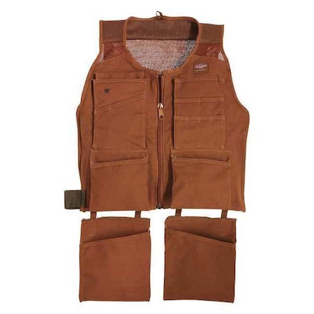 Apron Brown 14 Pockets 10 1/4" W Canvas by USA Bucket Boss Tool & Work Belts Aprons & Suspenders