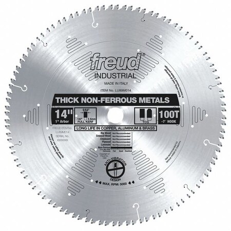 Circ. Saw Blade 14" Blade Dia. 100 Teeth by USA Diablo Circular Power Saw Blades