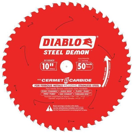 Circ. Saw Blade 10" Blade Dia. 50 Teeth Type D1050CF by USA Diablo Circular Power Saw Blades