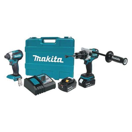 Cordless Combo Kit 18.0 V 2 Tools 2 Batt Type XT267T by USA Makita Cordless Power Tool Combination Kits