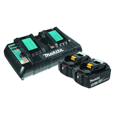 Battery and Charger Kit 18V 5.0Ah by USA Makita Cordless Power Tool Accessories