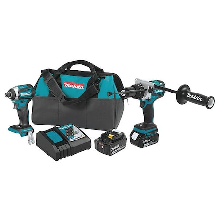 Cordless Combo Kit 18.0 V 2 Tools 2 Batt Type XT268T by USA Makita Cordless Power Tool Combination Kits
