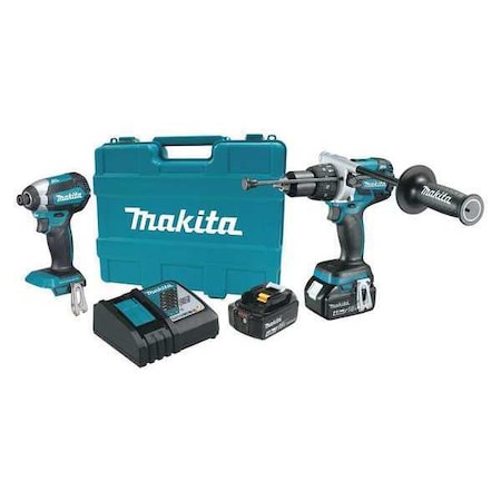 Cordless Combo Kit 18.0 V 2 Tools 2 Batt Type XT267M by USA Makita Cordless Power Tool Combination Kits