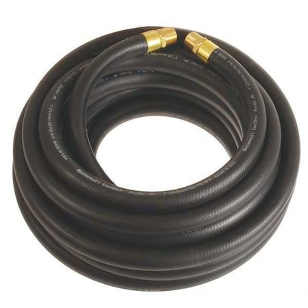 1" ID x 50 ft EPDM Coupled Air Hose 200 PSI BK by USA Value Brand Air Compressor Multipurpose Air Hoses