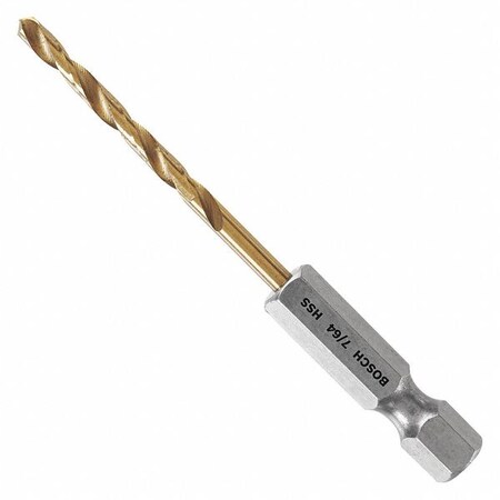 Impact Drill Bit 7/64" Size 2 5/8" L by USA Bosch Hex Shank Drill Bits