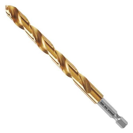 Impact Drill Bit 3/8" Size 5" L Type TI4151IM by USA Bosch Hex Shank Drill Bits
