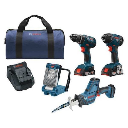 Combination Kit 18V 4 No. of Tools by USA Bosch Cordless Power Tool Combination Kits