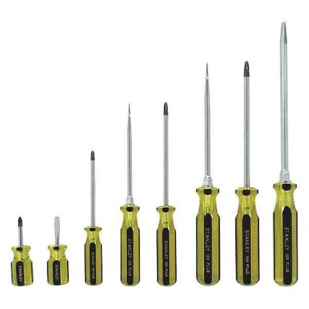 Screwdriver Set 8 Pcs. Acetate Handle by USA Stanley Screwdriver Sets
