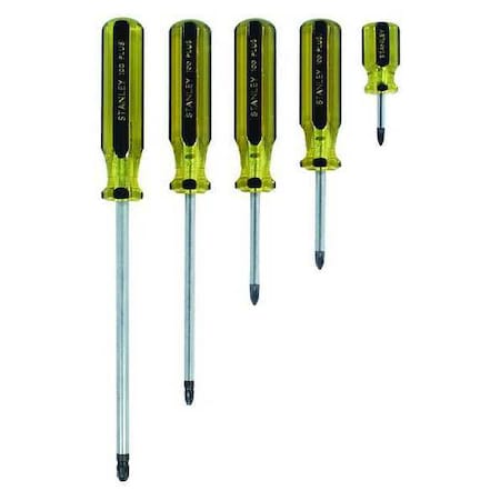 Screwdriver Set 5 Pcs. Acetate Handle Type 66 156 A by USA Stanley Screwdriver Sets