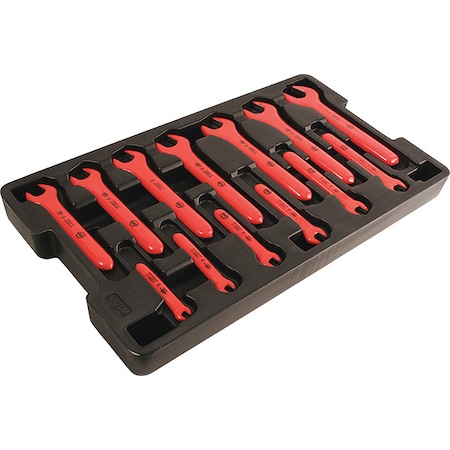 Insulated Open End Wrench Set SAE by USA Wiha Combination Wrench Sets