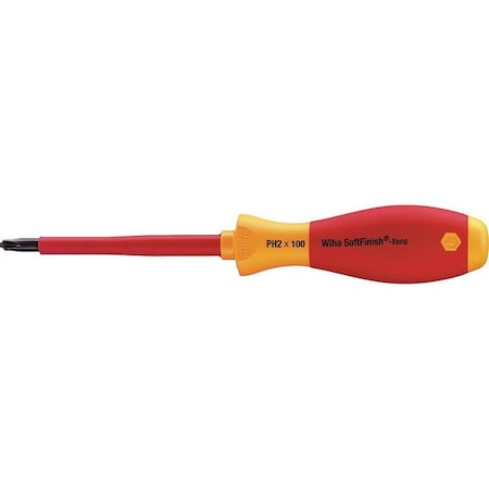 Insulated Screwdriver #2 Tip 8 5/8" L by USA Wiha Screwdrivers