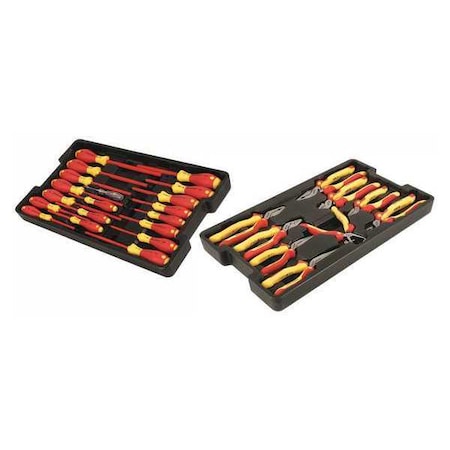 Insulated Tool Set 28 Pieces 1000VAC Max by USA Wiha Insulated Tool Sets