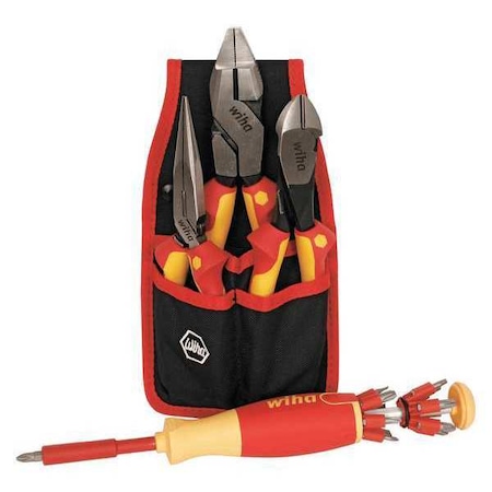 Insulated Tool Set 16 Pieces 1000VAC Max Type 32990 by USA Wiha Insulated Tool Sets