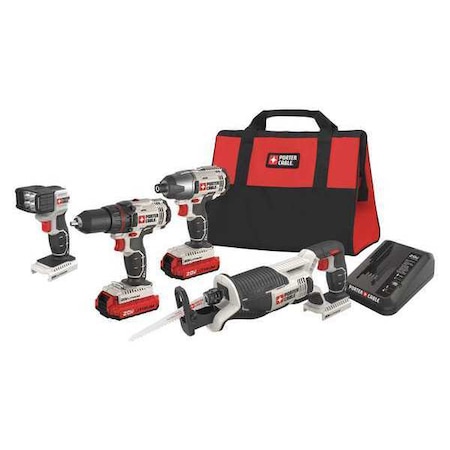 Cordless Combination Kit 20.0V 4 Tools by USA Porter Cordless Power Tool Combination Kits