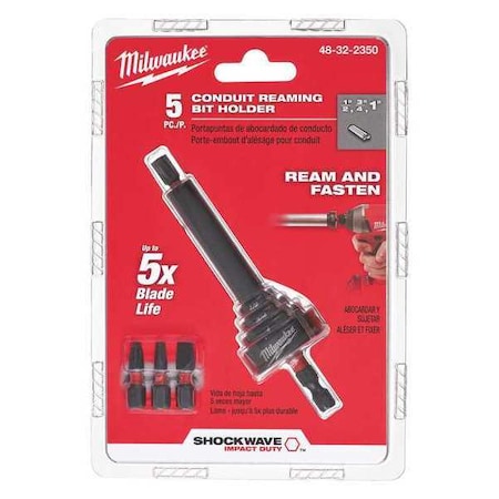 Conduit Reaming Bit Holder 4" L by USA Milwaukee Nut Setters & Bit Holders