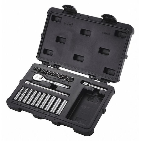 Socket Set 1/4" SAE Chrome 23pcs by USA Westward Socket Sets