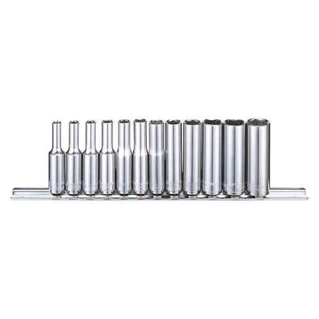 Socket Set 1/4" Metric Chrome 12pcs Type 53PN30 by USA Westward Socket Sets