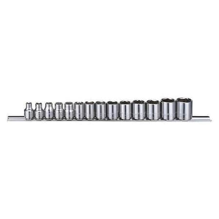 Socket Set 3/8" Metric Chrome 14pcs by USA Westward Socket Sets