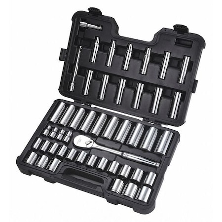 Socket Set 1/2" Metric Chrome 47pcs by USA Westward Socket Sets