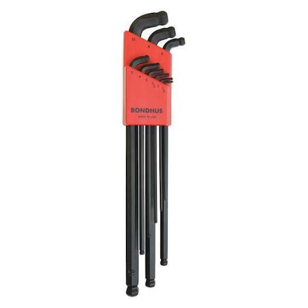 Ball End Hex Key Set L Shaped Type 67099 by USA Bondhus Hex Key Sets