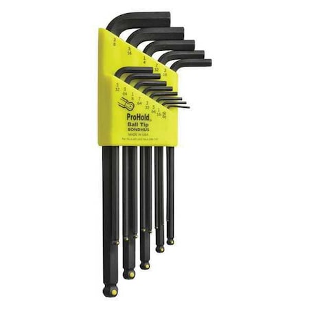 Ball End Hex Key Set L Shaped Type 74937 by USA Bondhus Hex Key Sets