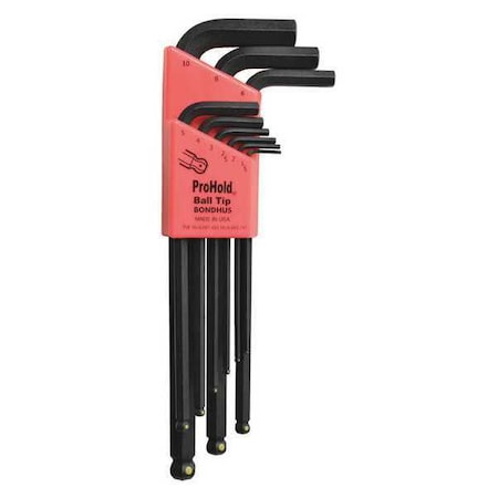 Ball End Hex Key Set L Shaped Type 74999 by USA Bondhus Hex Key Sets